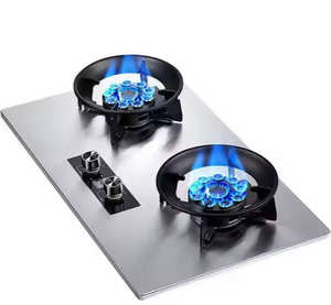Kompor Gas 2 tanam, kompor Gas rumah tangga, perlengkapan memasak, kompor Gas bawaan - Product Image 3