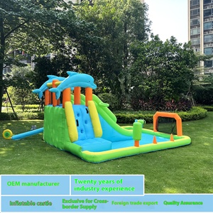 Piccolo castello gonfiabile all'aperto nuovo con lo spruzzo dell'acquascivolo dei bambini gioca <span class=keywords><strong>il</strong></span> castello dall'acqua per i bambini che giocano al cortile - Product Image 2