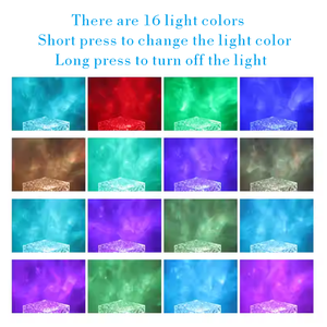 Lámpara Nocturna con Efecto <span class=keywords><strong>de</strong></span> Ondas <span class=keywords><strong>de</strong></span> Agua <span class=keywords><strong>de</strong></span> Cristal, Diseño Cuadrado <span class=keywords><strong>de</strong></span> Estilo Moderno, Luz <span class=keywords><strong>de</strong></span> Ambiente para Mesita <span class=keywords><strong>de</strong></span> Noche, Aurora Boreal, LED Impermeable, Navidad - Product Image 5