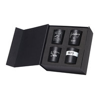 Boîte à bougie noire mate personnalisée, boîte-cadeau d'emballage de bougie magnétique parfumé, 2020 pièces