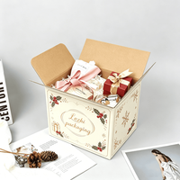 Boîtes d'expédition en carton ondulé personnalisées avec logo recyclable, emballages cadeaux, boîtes d'expédition pour les fêtes de Noël