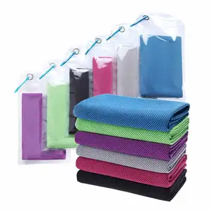 Magic Quick Dry Koeling Ijs Handdoek Sport Cool Koud Gevoel Aangepaste Handdoek Met Pvc Pakket