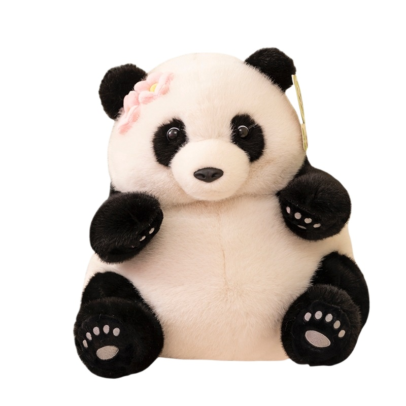 Super Soft Giant Panda Stuffed Animal with Shoulder Bag Stress Relief Gift for Panda Lovers PP Cotton Filled