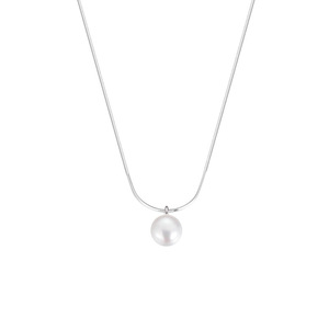 Collar de Plata de Ley 925, Joyería para Mujer, Collar de Perlas de Plata, Chapado en Oro de 18K, Collar de Cadena con Diamantes de Circonio, Regalo para Mujer o Chica - Product Image 2