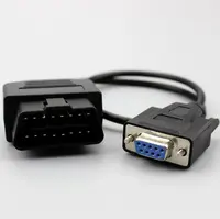 RS232 9 pinli konnektör kablosu OBDII uzatma kablosu erkek DB9 dişi fiş teşhis tarayıcı araç OBD vag ara kablosu
