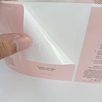 Étiquette autocollante en PVC/PP imperméable, autocollant personnalisé avec logo de marque pour cosmétiques et aliments