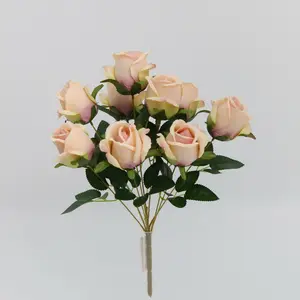 ウェディングデコレーションメーカーがバルクタイバラ造花繊細な外観のバラの花束を供給