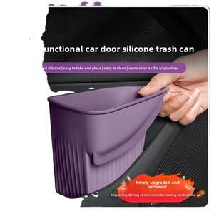 Cubo de Basura de Silicona Premium para Coche, Soporte para Paraguas, Caja Organizadora Multifuncional para Interiores, Accesorios para <span class=keywords><strong>Xiaomi</strong></span> SU7 EV - Product Image 1