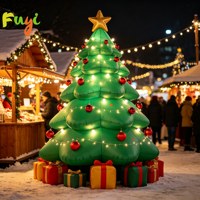 Sapin de Noël gonflable géant sur mesure avec éclairage LED pour affichage commercial extérieur en centre commercial