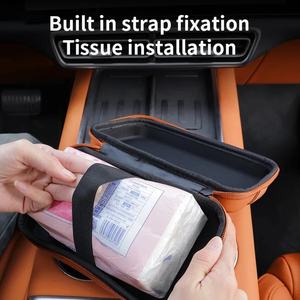 Porte-serviettes <span class=keywords><strong>rectangulaire</strong></span> extra large en cuir PU, boîte à mouchoirs <span class=keywords><strong>rectangulaire</strong></span> pour siège arrière de voiture, porte-mouchoirs pour voiture - Product Image 4