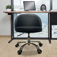 Petite chaise en cuir réglable en hauteur pour les clients/techniciens, roues, capacité de charge étanche pour les salons/hôtels/beauté