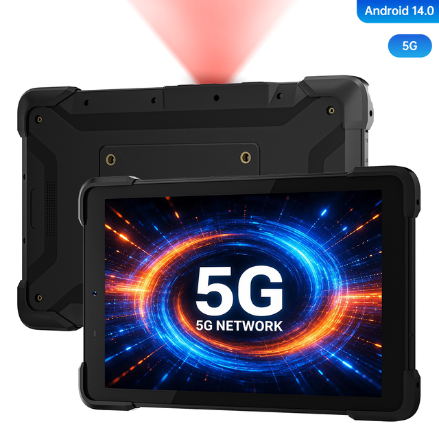 P10 Industrial Android 14 PDA Mobile Tablet 95% High Screen Ratio IP67 5G LTE Terminal 8GB RAM 128GB ROM Stock