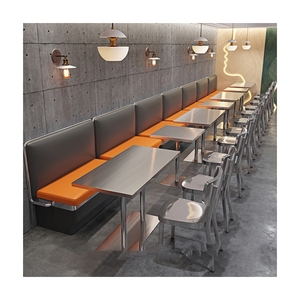 Anama-sofá de acero inoxidable cromado para restaurante, mueble de mesa y silla para <span class=keywords><strong>Bar</strong></span> y cafetería - Product Image 1