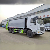 Camion compacteur de déchets Euro 6 6x4 22CBM, véhicule de collecte des déchets à chargement arrière automatique pour transfert municipal