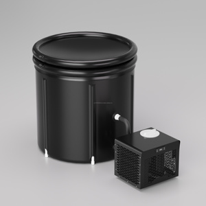 Us Stock Set de Inmersión en Frío con Enfriador de Agua de 0.8hp y Filtro, y Bañera de Hielo Inflable Portátil con Tapa para Recuperación Personal - Product Image 1