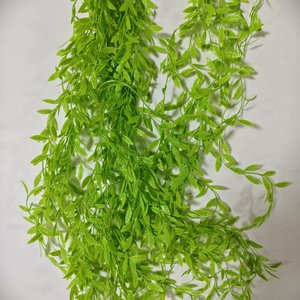 Guirnalda de Salgueiro Artificial Verde Claro para Montar en la Pared, Decoración para Bodas, Hojas de Simulación, Planta de Plástico, Follaje Verde - Product Image 1