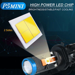 Faros LED OEM P5 de Alta Potencia, Bombillas de Proyector Mini H4, Lente de Proyector Láser Bi-LED Mini H7, H7 H4 P5 para Autos Universales - Product Image 5