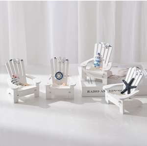 Silla de playa de estilo <span class=keywords><strong>mediterráneo</strong></span>, adornos decorativos para el hogar, adornos bonitos creativos, silla de playa oceánica decorativa - Product Image 1