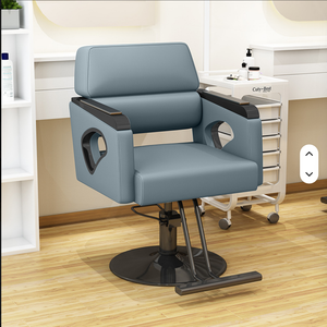 Chaise de salon de coiffure multifonctionnelle de haute qualité en cuir synthétique avec structure en fer et fonction inclinable pour barbier - Product Image 3