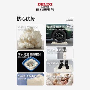 Sellador de espuma de poliuretano Delixi Electric de 750 ml, insonorizante para puertas, ventanas y tuberías - Product Image 2