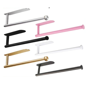 Muur Zelfklevend Papier Houder Onder Kast Rvs Roll Tissue Hanger Organizer Papieren Keuken Toilet Handdoekenrek - Product Image 2