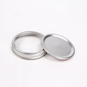 Mason Jar Deckel Weißblech Split Deckel Runde Metall Ring Mason Jar Deckel Aluminium Dichtung Abdeckung mit Dicht Ring für 70mm 86mm Mason Jar