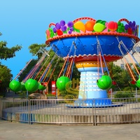 Manège Électrique Économique pour Parc d'Attractions, 12 Places, Mini Chaises Volantes