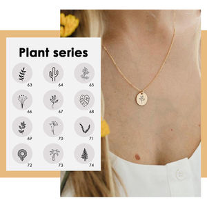 13มิลลิเมตรแกะสลักพืชและดอกไม้ที่กำหนดเองสร้อยคอสแตนเลส - Product Image 5