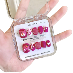 Juego <span class=keywords><strong>de</strong></span> 10 <span class=keywords><strong>Uñas</strong></span> Postizas <span class=keywords><strong>de</strong></span> Alta Calidad, Hechas a Mano y Personalizables <span class=keywords><strong>con</strong></span> Diferentes Formas, <span class=keywords><strong>Uñas</strong></span> a Presión - Product Image 1