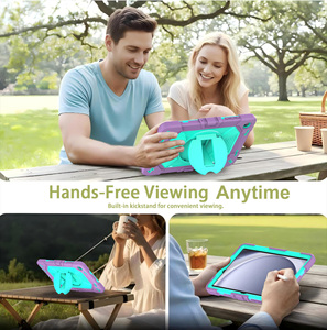 Étui robuste antichoc pour tablette Samsung Galaxy Tab A9+ A11+, protection intégrale anti-chute avec béquille rotative à 360° - Product Image 2