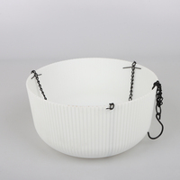 Panier suspendu en résine plastique Durable, prix d'usine, Pots de fleurs ronds et jardinières pour décoration murale jardin