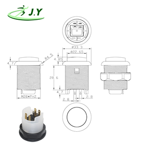 JY OEM/ODM – Câble de connexion pour boutons de <span class=keywords><strong>jeu</strong></span> d'arcade en plastique blanc éclairé RGB 5V programmable (version anglaise) pour borne d'arcade - Product Image 3