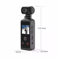 Icar Sport Actionkamera 5K 30fps Videoaufnahme Camcorder WiFi 6-Achsen Anti-Shake MicroSD 270° 1,33-Zoll-Bildschirm 1000mAh Akku