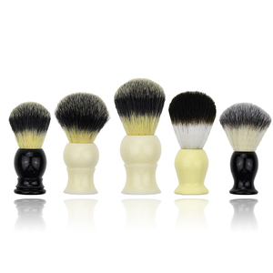 Pinceau à raser en mousse naturelle et biologique de haute qualité, marque privée, vente en gros, ensemble de pinceaux à raser multicolores - Product Image 5