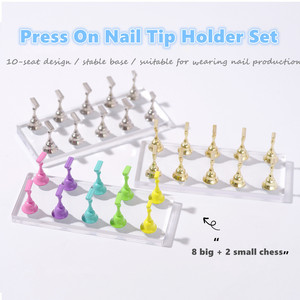 Support magnétique professionnel double face en acrylique transparent pour la pratique des ongles, présentoir coloré pour faux ongles et vernis gel UV - Product Image 2