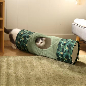 Tunnel pour chat pliable et repliable, tunnel de jeu interactif pour chat avec balle, tunnel de jeu d'intérieur pour chaton - Product Image 1