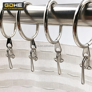 Ganci per Tende in Metallo Placcato Ottone, Ganci a Farfalla per Tende da Finestra per Casa e Hotel, Anelli per Appendere le Tende - Product Image 2