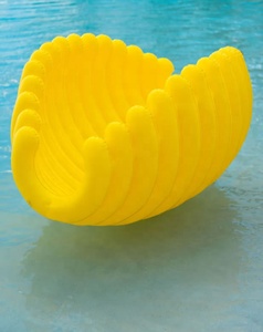 Inflatable shell swimming pool floating yellow fun pool toys for adults custom pool noodle floats