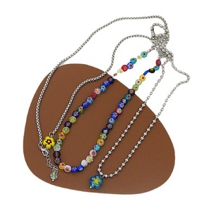 Collar Doble de Metal con Flores de Cristal Estilo Retro Milenio 2022, Gargantilla de Color, Cadena para Clavícula, a la Moda - Product Image 5