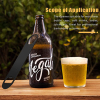 Décapsuleur plat en acier inoxydable avec logo personnalisé, kit d'outils promotionnels pour cuisine, bar, restaurant, cadeau de mariage