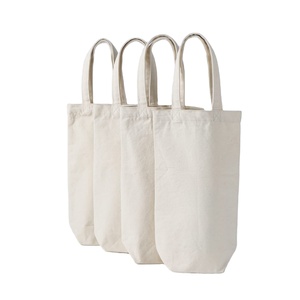 Bolsas de Regalo para Botellas de Vino Reutilizables, Ligeras, Ecológicas y Duraderas, de Lona de Algodón, con Cordón, Impresión de Logotipo Personalizado en Serigrafía - Product Image 1