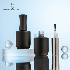 Factory Wholesale Luxury Unique Design Nail Polish Bottle 11ml Easy to Carry Black Glass Gel Polish Glass Bottle with Cap Brush