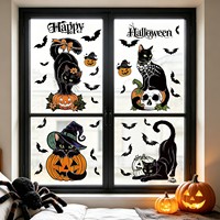 Autocollants de fenêtre en vinyle 3D autocollants personnalisés ECO pour Halloween, décalcomanies pour vitrine de magasin