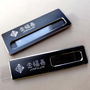 Mạnh mẽ từ Anodized Nhôm Tên huy hiệu UV khắc laser khắc thời trang tấm phẳng thiết kế jinfujia thương hiệu Quảng Đông - Product Image 2