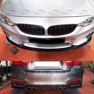 3D Style Carbon Wide Body Kit Front Rear Bumper <b>Lip</b> Diffuser Chin Spoiler <b>Splitters</b> for BMW F80 M3 F82 F83 M4 - Product Image 2