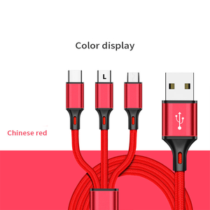 Multi-charging Cable 6-in-1 Braided Charging Cable. Multi-<b>USB</b>, Fast Charge. IP/C/Micro Ports. Fits Phones, Tablets - Product Image 2