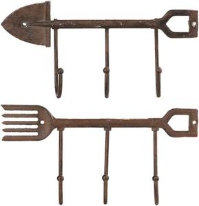 2024 antico termometro da parete con forcella e pala in ghisa - Product Image 5