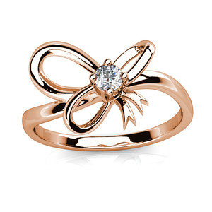 Ruban papillon infusé <span class=keywords><strong>d</strong></span>'<span class=keywords><strong>histoire</strong></span> romantique orné <span class=keywords><strong>d</strong></span>'anneaux en cristal autrichien pour les femmes sortie <span class=keywords><strong>d</strong></span>écontractée fiançailles <span class=keywords><strong>mariage</strong></span> - Product Image 3