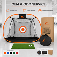 Kit de filet de frappe portable pour l'entraînement de golf avec tapis de frappe, cible pour balles de golf, piquets et sac de transport