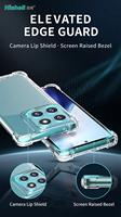 Fabricant OEM ODM, coque de téléphone portable transparente de luxe anti-jaunissement, fine, en cristal, antichoc, TPU PC 2 en 1 pour Moto Edge 60
